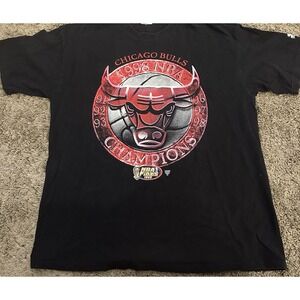 Vintage Chicago Bulls Starter 1998 NBA Champions T-Shirt Men's Size XL Black